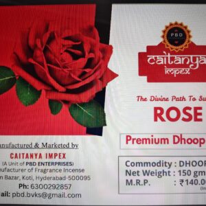 ROSE PREMIUM DHOOP STICKS(2x150gms) CAITANYA IMPEX