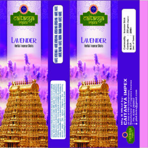 LAVENDER HERBAL INCENSE STICKS (2X250 GMS) CAITANYA IMPEX