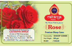 ROSE  DHOOP CONES(2X300GMS) CAITANYA IMPEX
