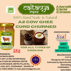 A2 COW GHEE  CURD CHURNED 100% Hand Made and Natural(1KG)