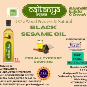 Caitanya Impex Pure Black Sesame Oil (1 ltr)