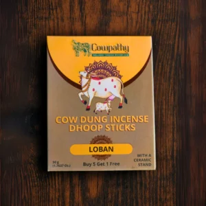 Cow Dung Dhoop Stick Lohvani Loban. No Bamboo (50gm) Pack of 5