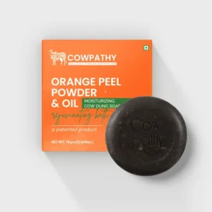 Cow dung Soap Orange peel - Orange oil (75gm)Pack of 5