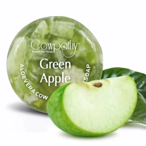 Hand made Cow urine Soap Green Apple  (100gm)Pack of 5