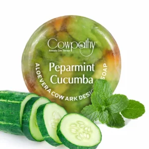 Hand made Cow urine Soap Peparmint Cucumber  (75gm)Pack of 5