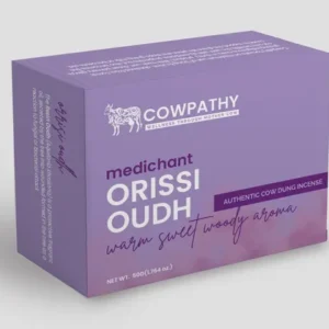 Cow Dung Incense Dhoop Stick Oudh. No Bamboo(50mg) Pack of 5