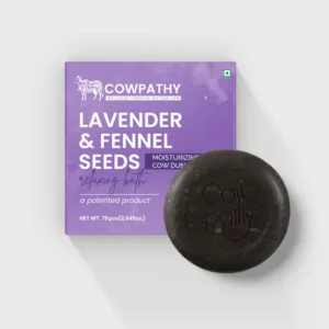 Cow dung Soap Lavender - Fennel seeds(75gm)Pack of 5