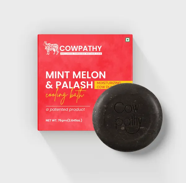 Cow Dung Soap Mint - Melon - Palash (75gm)Pack of 5